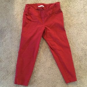 Maurices red Capri pants.  Size 1